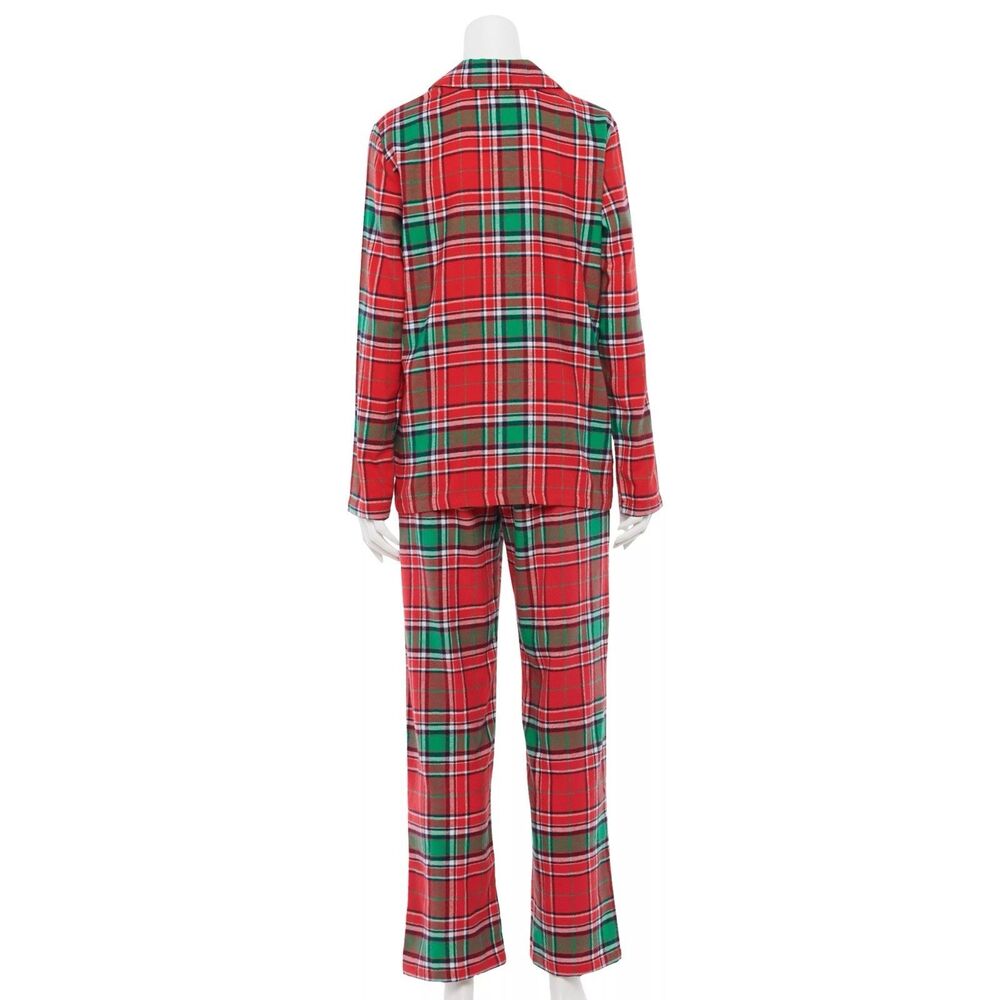 Jammies for your Families Small Plaid 2 Pcs Pajama Set Flannel Pants NWT Women's - Picture 3 of 13